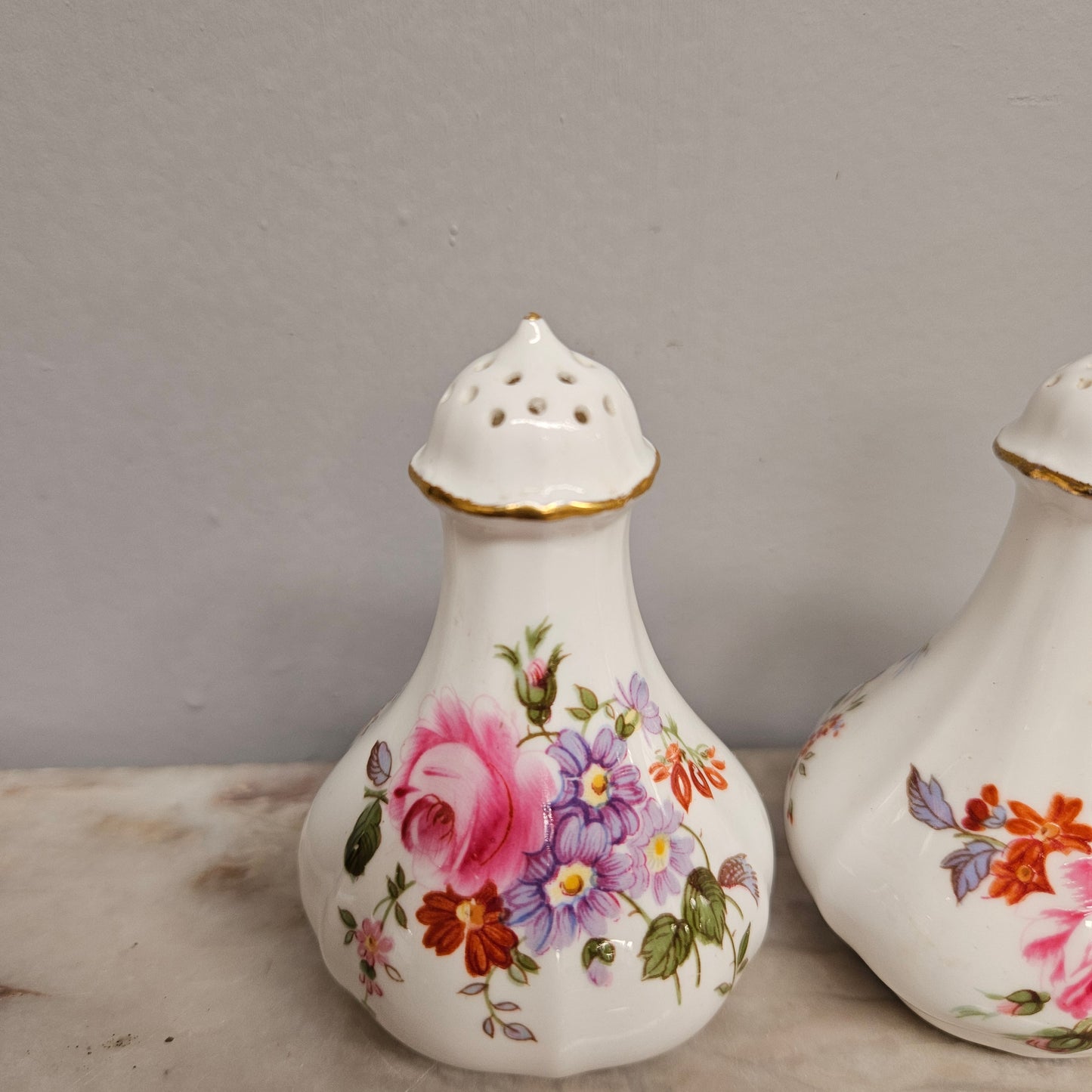 Vintage Royal Crown Derby Salt & Pepper Shakers