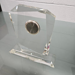 Orrefors Style Crystal Clock | Antique & Vintage | Moonee Ponds Antiques | Australia Wide Delivery