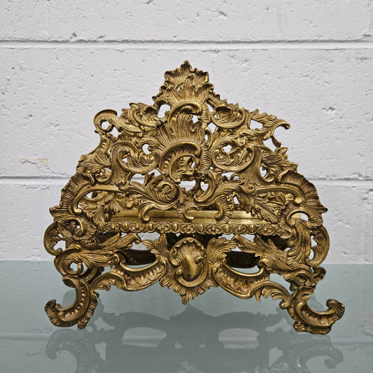 Antique Louis XV Style Gilt Metal Letter Rack