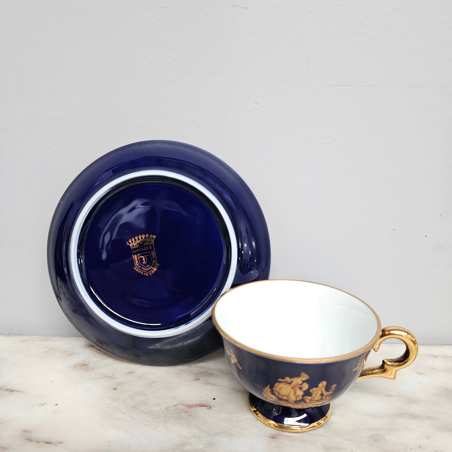 Vintage Limoges Miniature Cup & Sauce