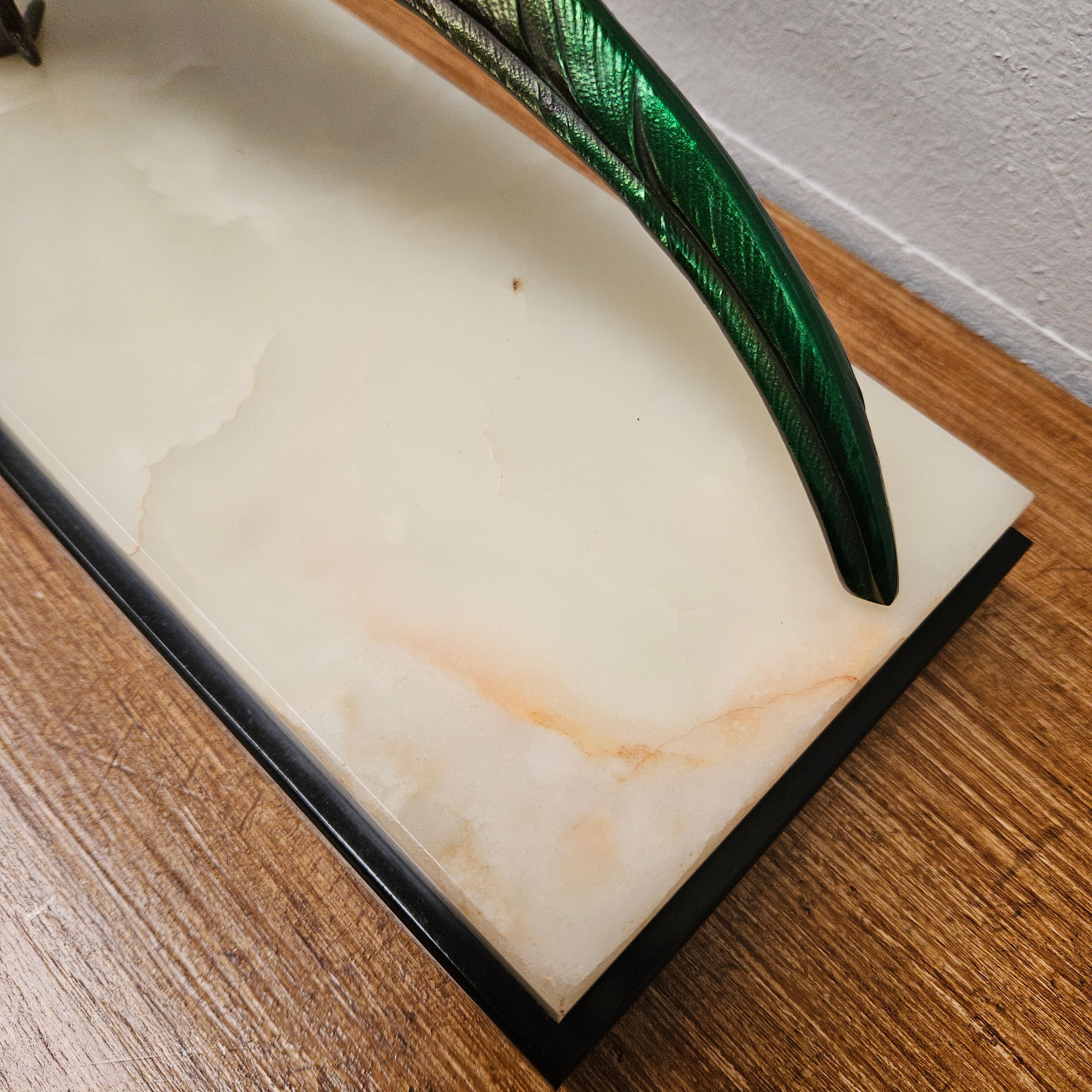 French Art Deco Pair Of Spelter Pheasants On A Marble Plinth | Antique & Vintage | Moonee Ponds Antiques | Australia Wide Delivery