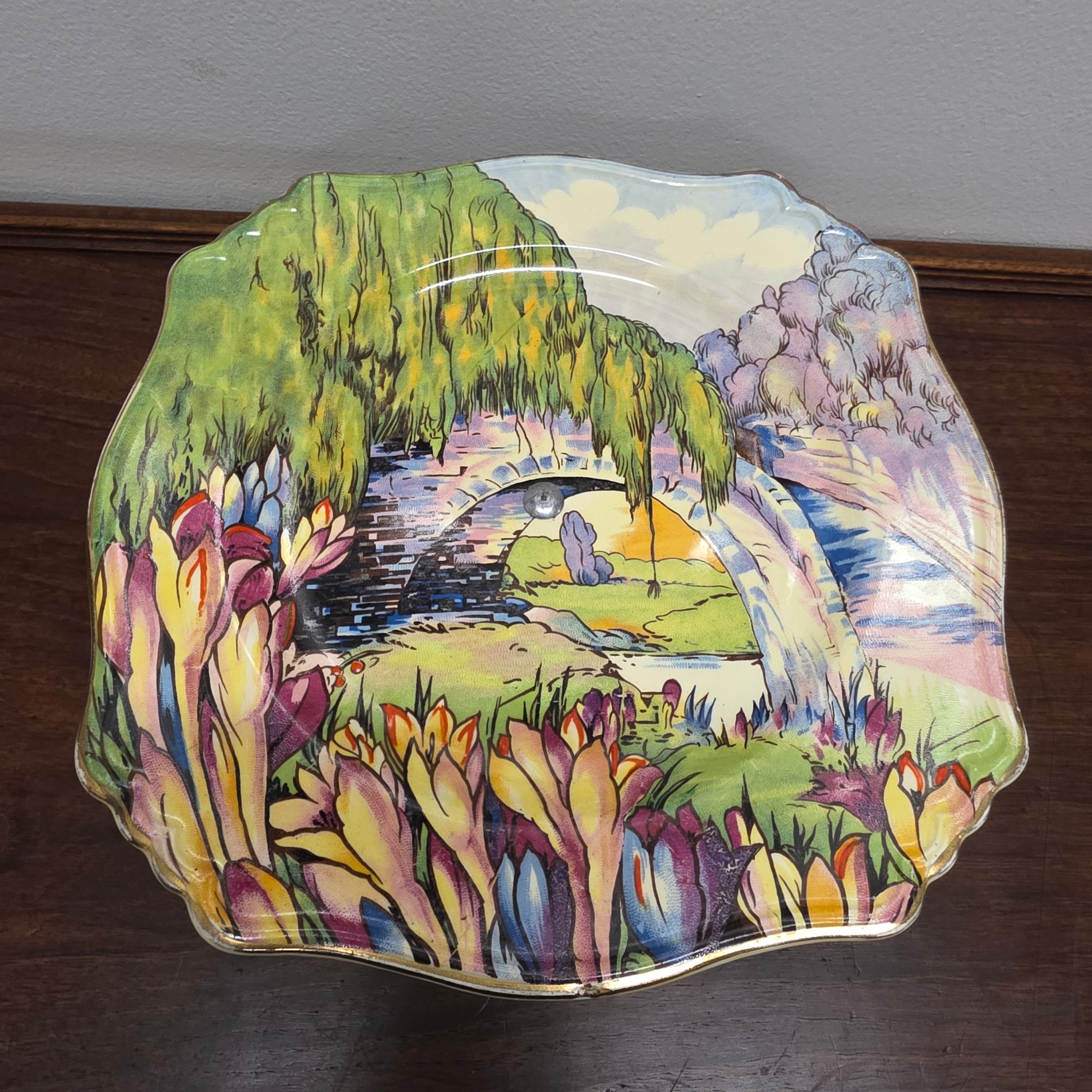 Royal Winton Comport/Cake Stand Hand Painted | Antique & Vintage | Moonee Ponds Antiques | Australia Wide Delivery