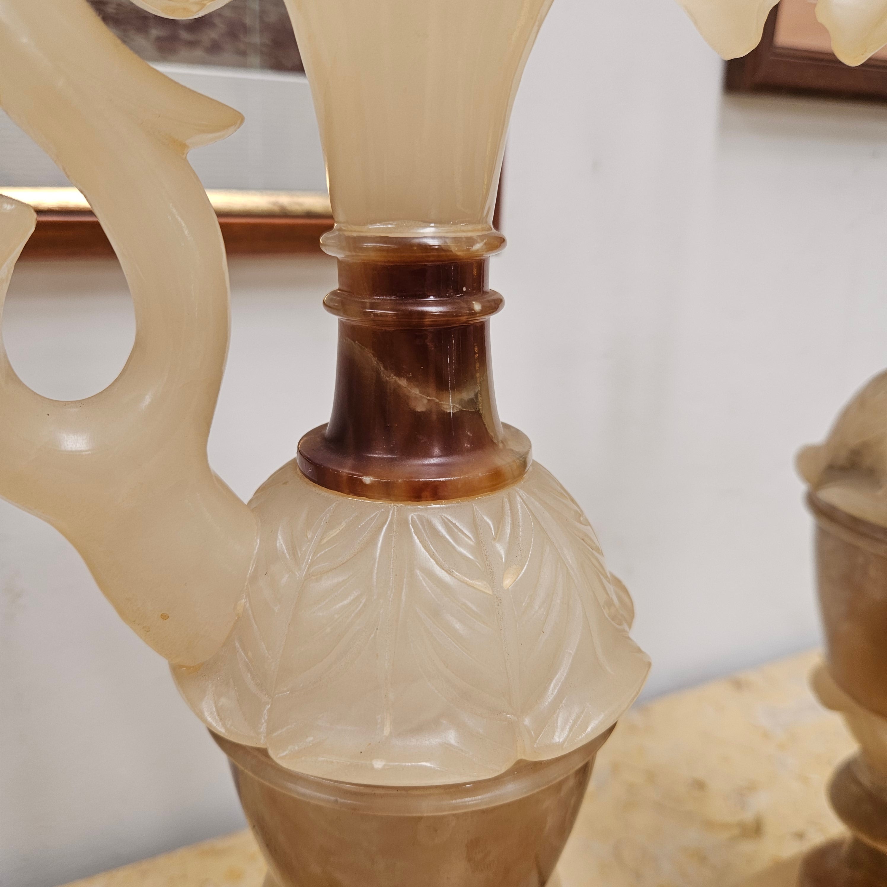 Antique Pair of Alabaster Urns | Antique & Vintage | Moonee Ponds Antiques | Australia Wide