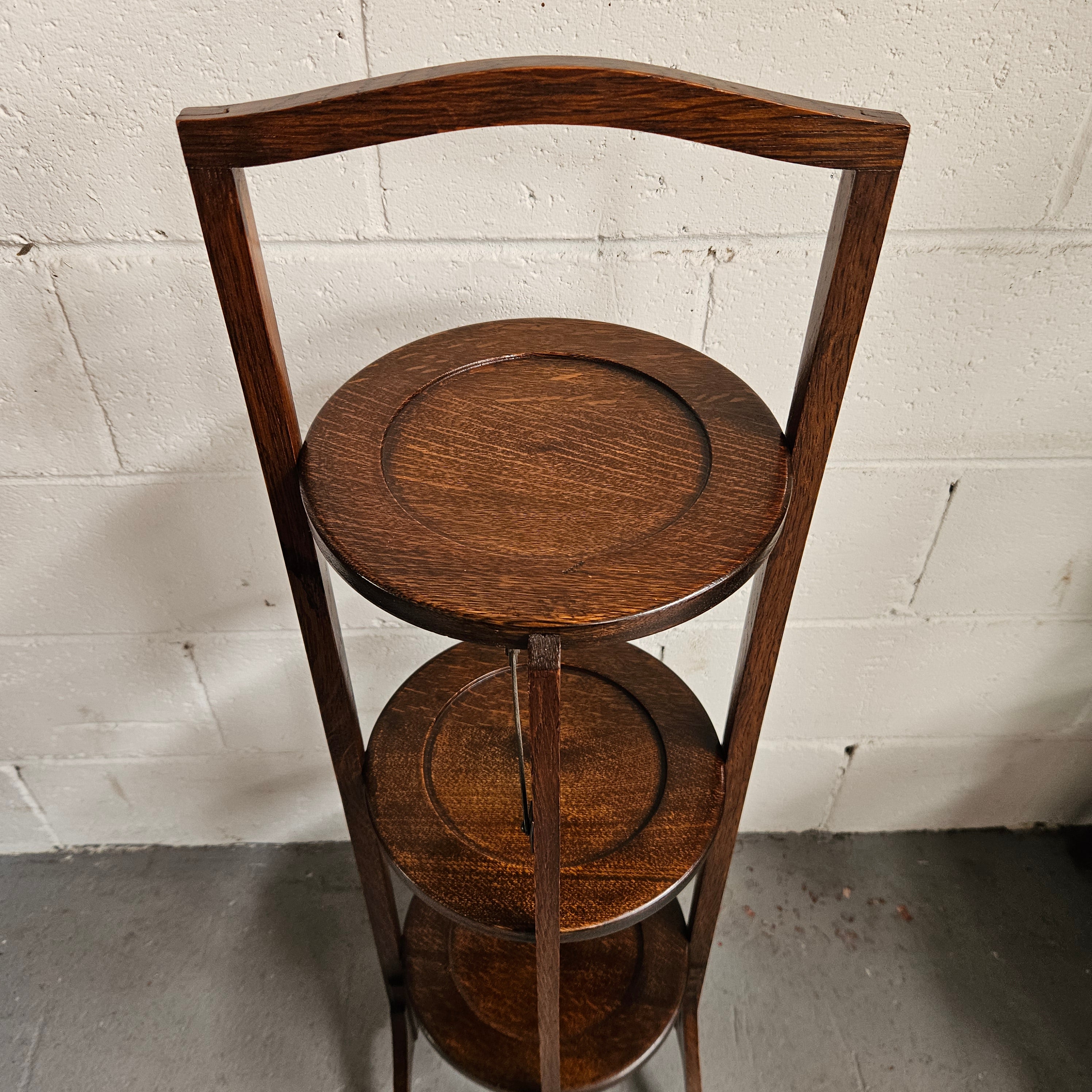 3 Tier Foldable Mahogany Cake Stand | Antique & Vintage | Moonee Ponds Antiques | Australia Wide Delivery