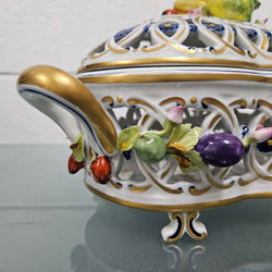 Vintage Servre Style Potpourri Holder With Fruit & Insects | Antique & Vintage | Moonee Ponds Antiques | Australia Wide Delivery