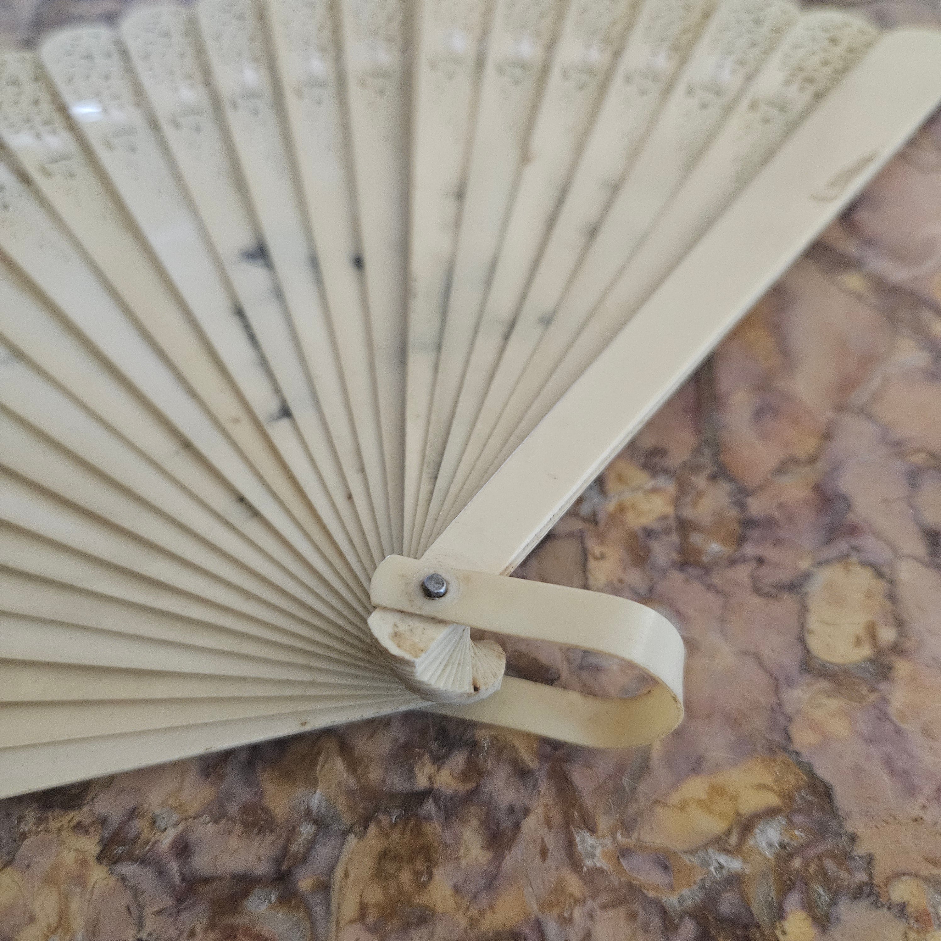Art Deco Celluloid Fan Hand Painted | Antique & Vintage | Moonee Ponds Antiques | Australia Wide Delivery