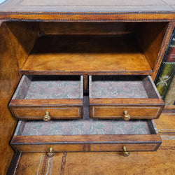 Spanish Empire Style Leather, Iron & Brass Desk | Antique & Vintage | Moonee Ponds Antiques | Australia Wide Delivery