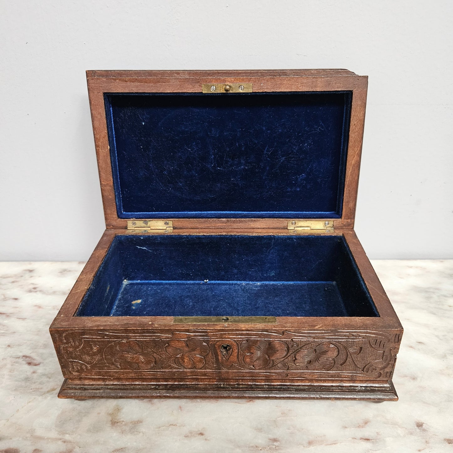 Antique Black Forest Hand Carved Trinket/Jewellery Box