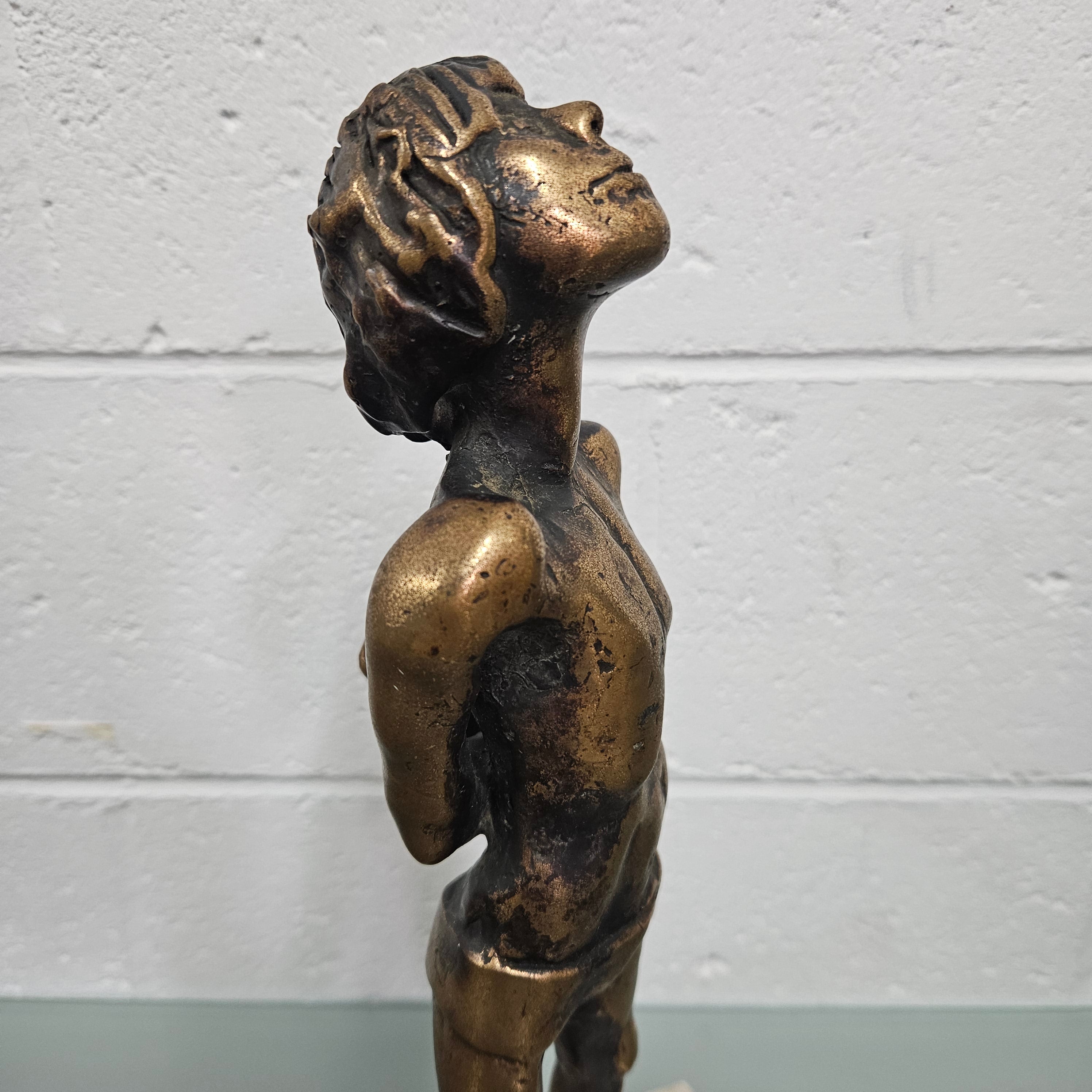 Mid Century Modern Bronze Of Young Boy | Antique & Vintage | Moonee Ponds Antiques | Australia Wide