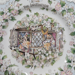 Vintage Royal Doulton Brambly Hedge "The Invitation" Plate Made in England