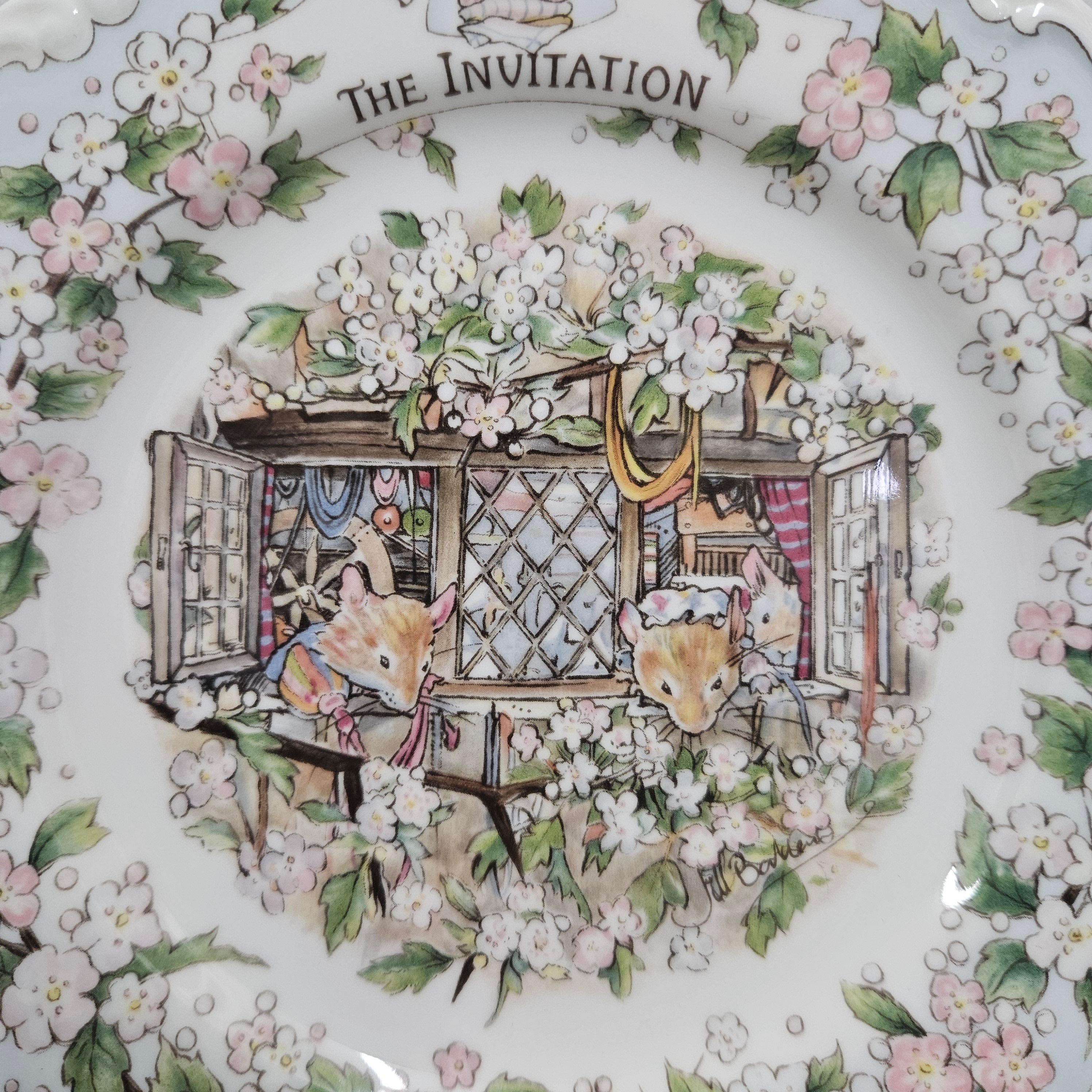 Vintage Royal Doulton Brambly Hedge "The Invitation" Plate Made in England | Antique & Vintage | Moonee Ponds Antiques | Australia Wide Delivery