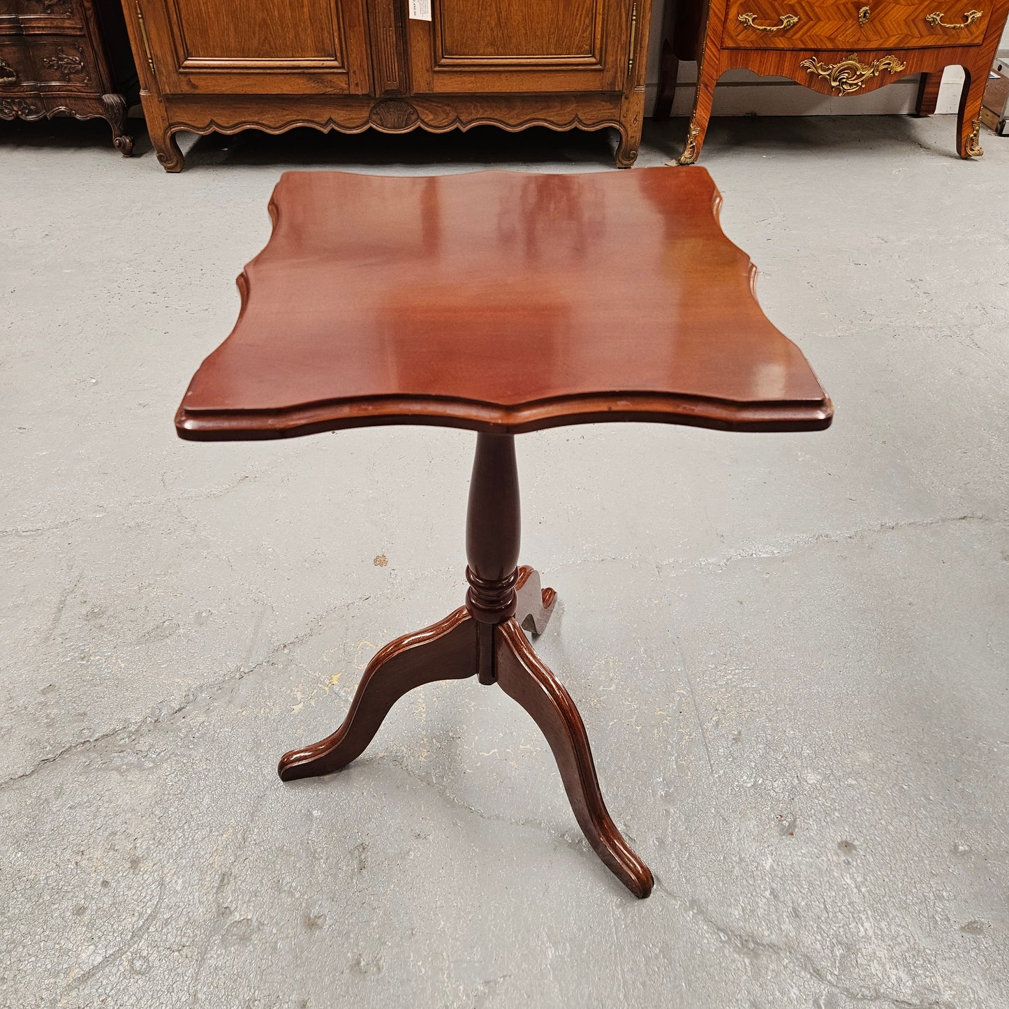 Vintage Mahogany Tilt Top Wine Table