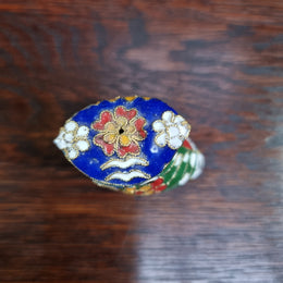 Vintage Cloisonne Enamel Owl