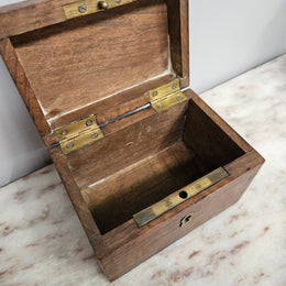French Walnut Trinket Box & Key