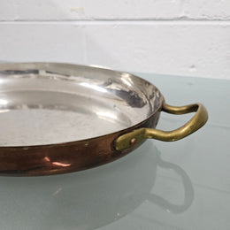 Vintage Copper Tinned Oval Pan