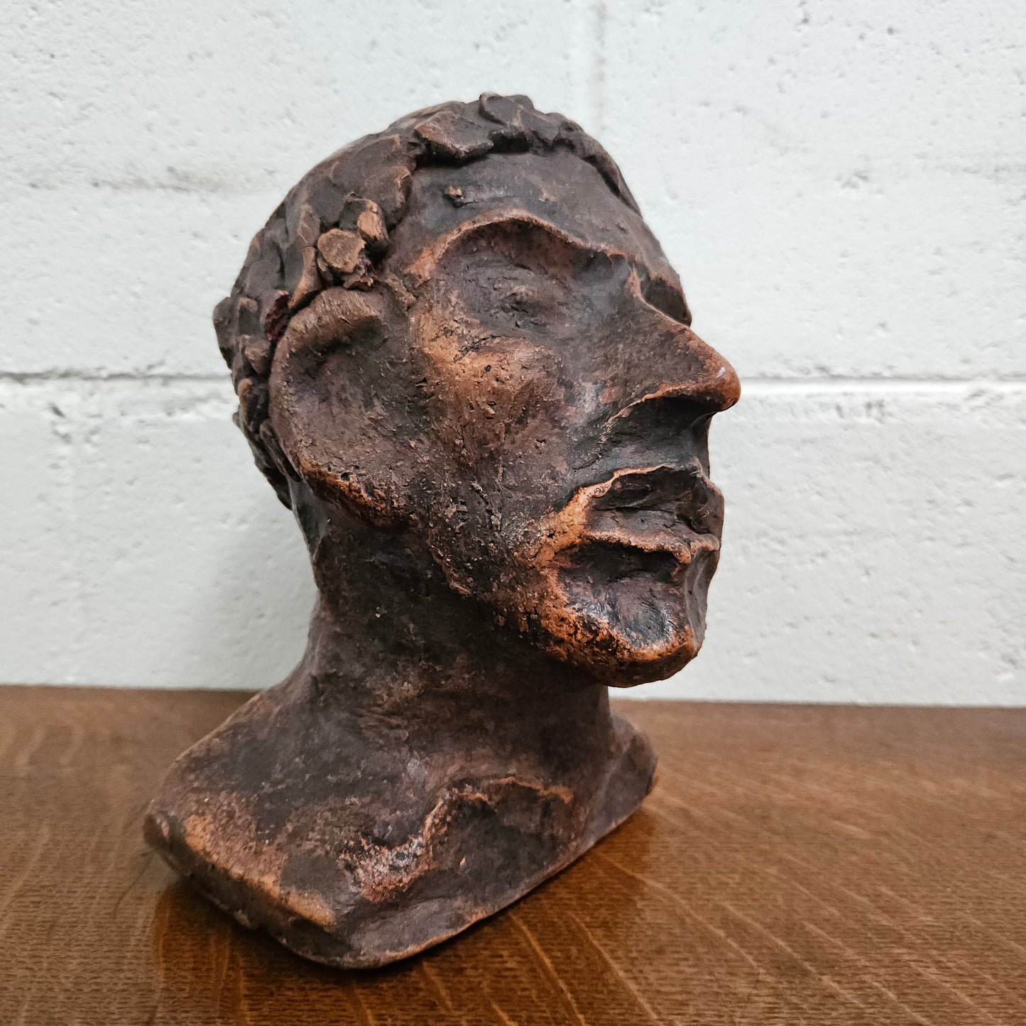 Vintage Sculptured Terracotta Bust