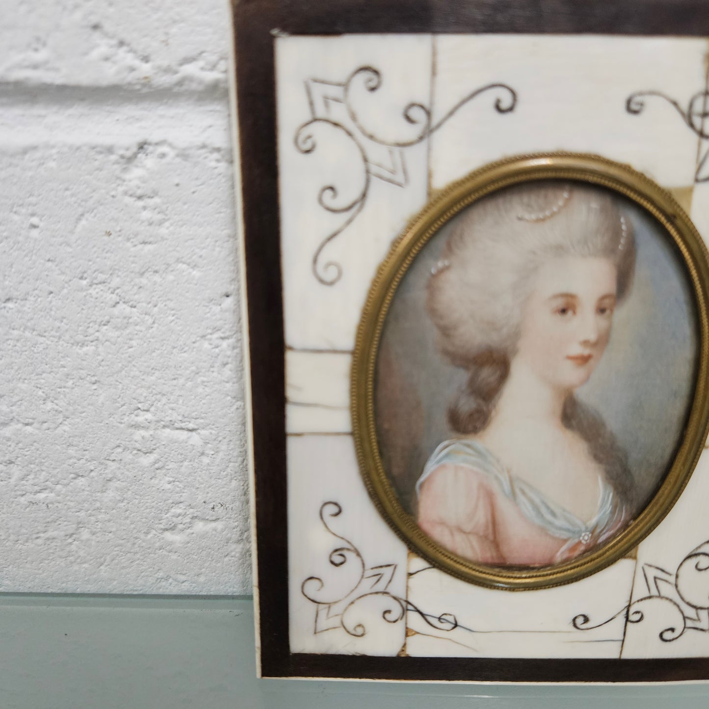 Antique Miniature Portrait Maria Codway