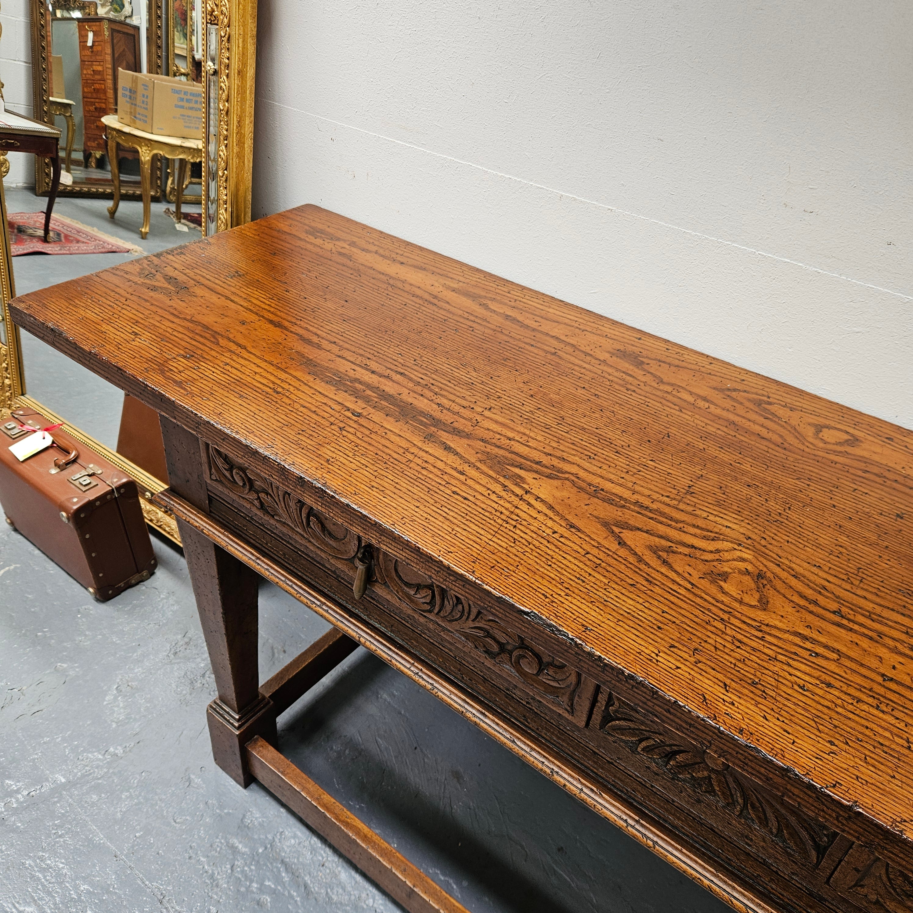 Spanish Style French Elm Two Drawer Console Table | Antique & Vintage | Moonee Ponds Antiques | Australia Wide Delivery