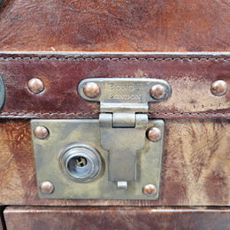 Portable Leather Filing Cabinet / Side Table