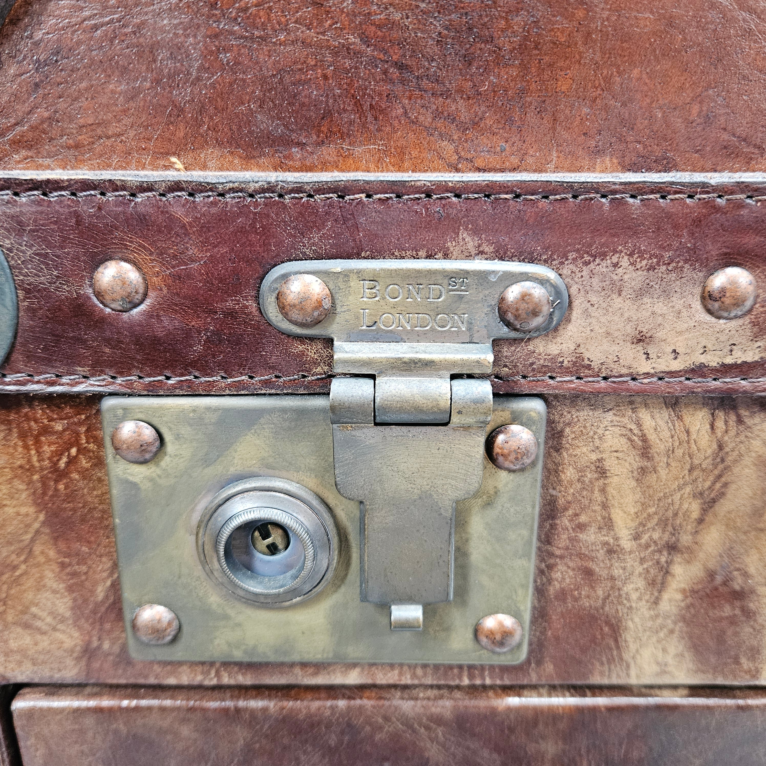 Portable Leather Filing Cabinet / Side Table | Antique & Vintage | Moonee Ponds Antiques | Australia Wide Delivery
