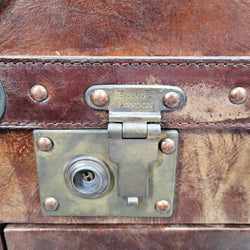 Portable Leather Filing Cabinet / Side Table | Antique & Vintage | Moonee Ponds Antiques | Australia Wide Delivery