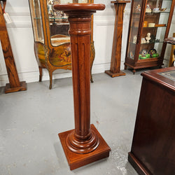 Fluted Mahogany Solid Pedestal | Antique & Vintage | Moonee Ponds Antiques | Australia Wide Delivery