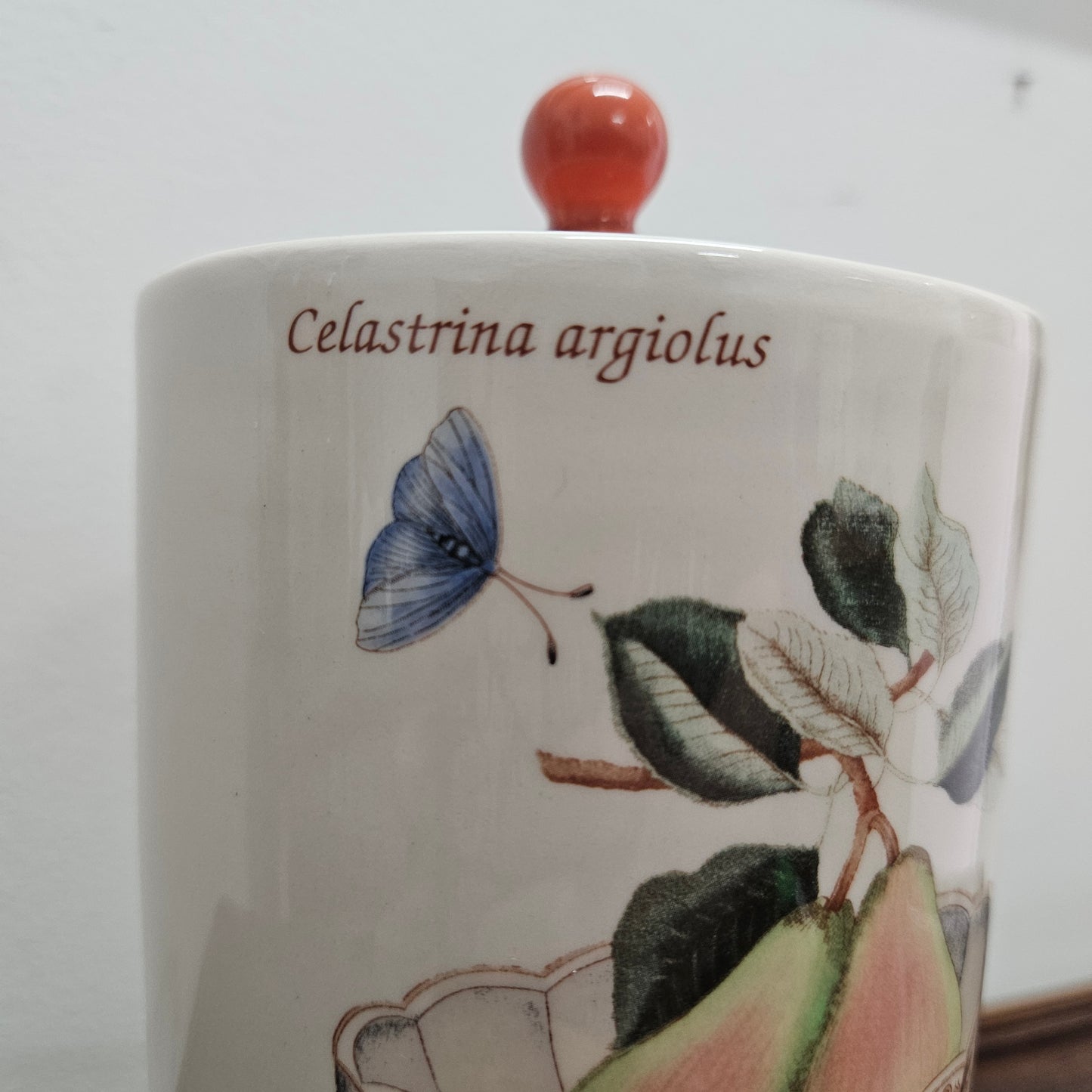 Vintage Sarah's Garden Large Storage Jar With Lid