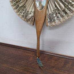 Victorian Olive Wood Cased Concertina Fan