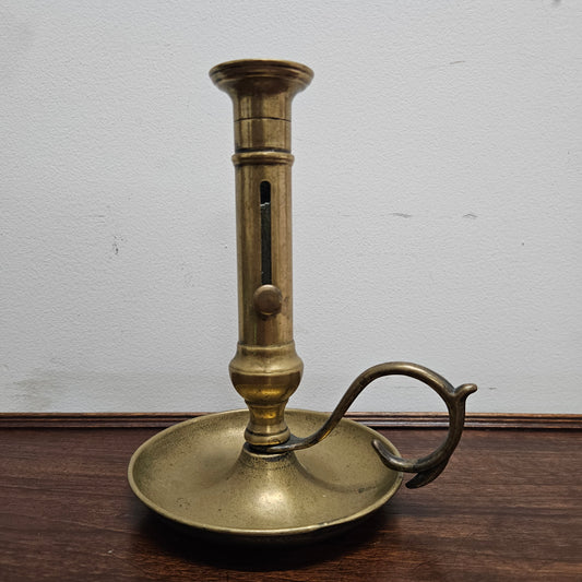 Antique Chamberstick Brass Candle Holder