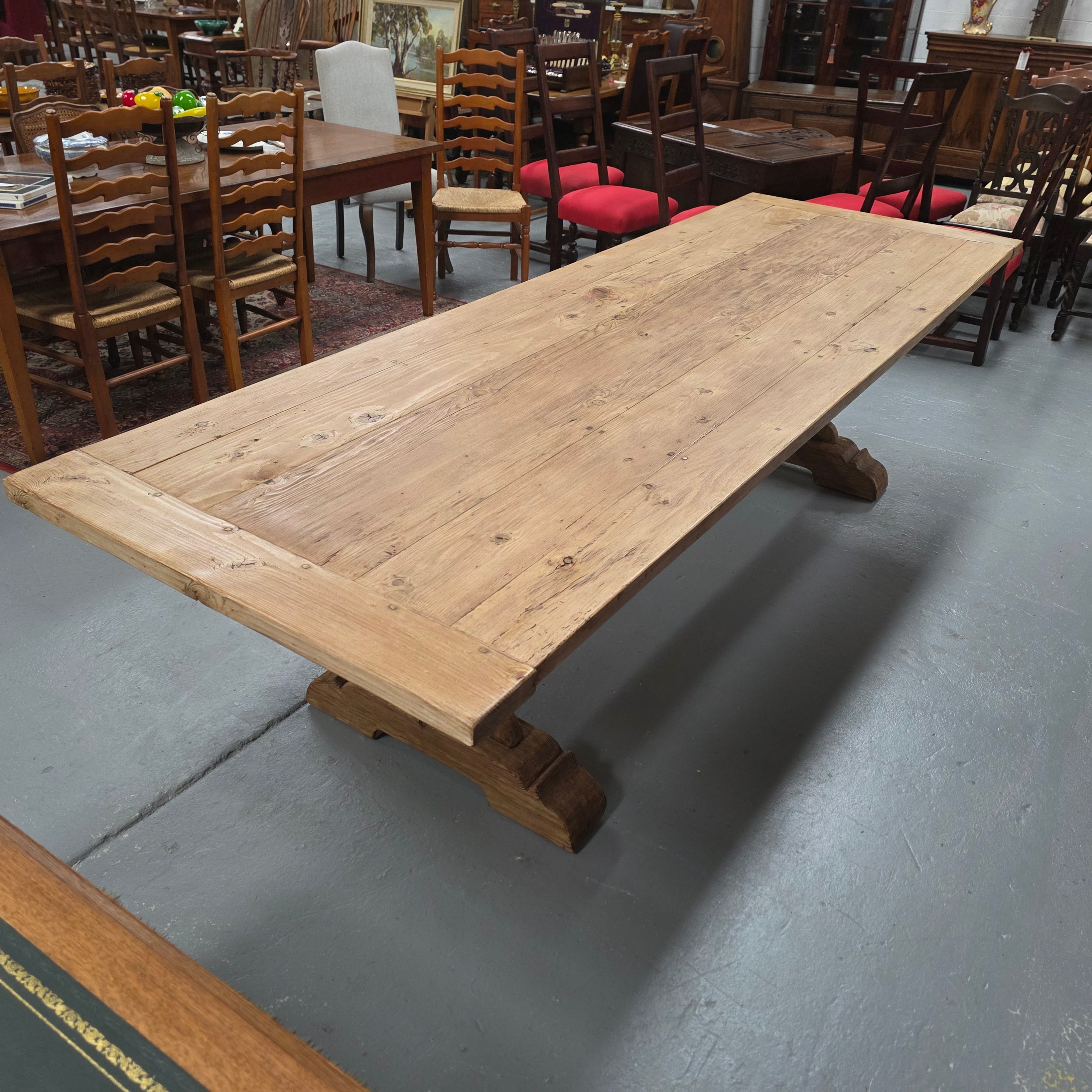 Impressive Vintage Reclaimed Spruce 3 Meter Dining Table | Antique & Vintage | Moonee Ponds Antiques | Australia Wide Delivery