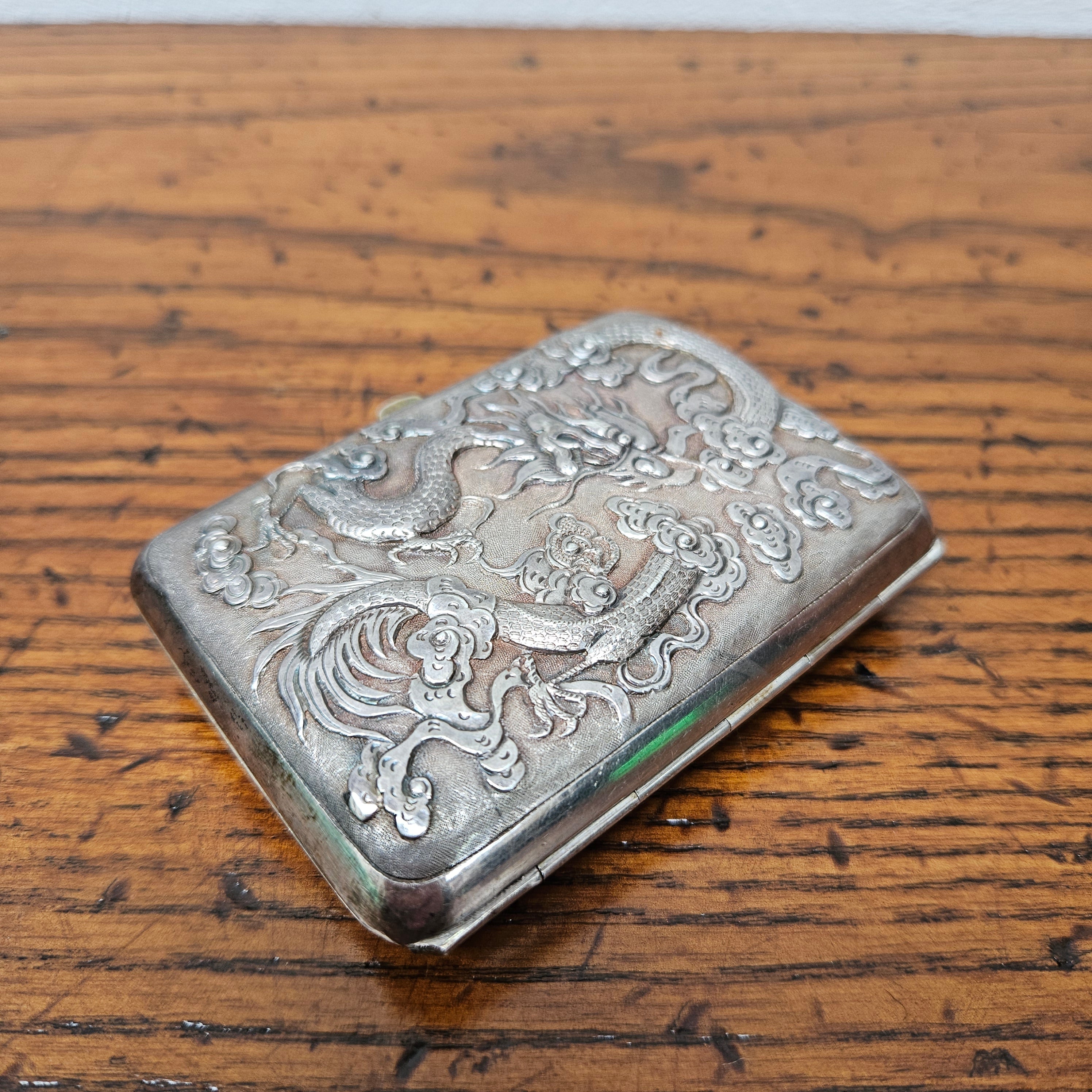 Antique Ornate Chinese Export Silver Card/Cigarette Case | Antique & Vintage | Moonee Ponds Antiques | Australia Wide Delivery
