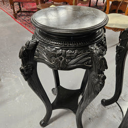 Pair Vintage Chinese Carved Ebonised Pedestals | Antique & Vintage | Moonee Ponds Antiques | Australia Wide Delivery