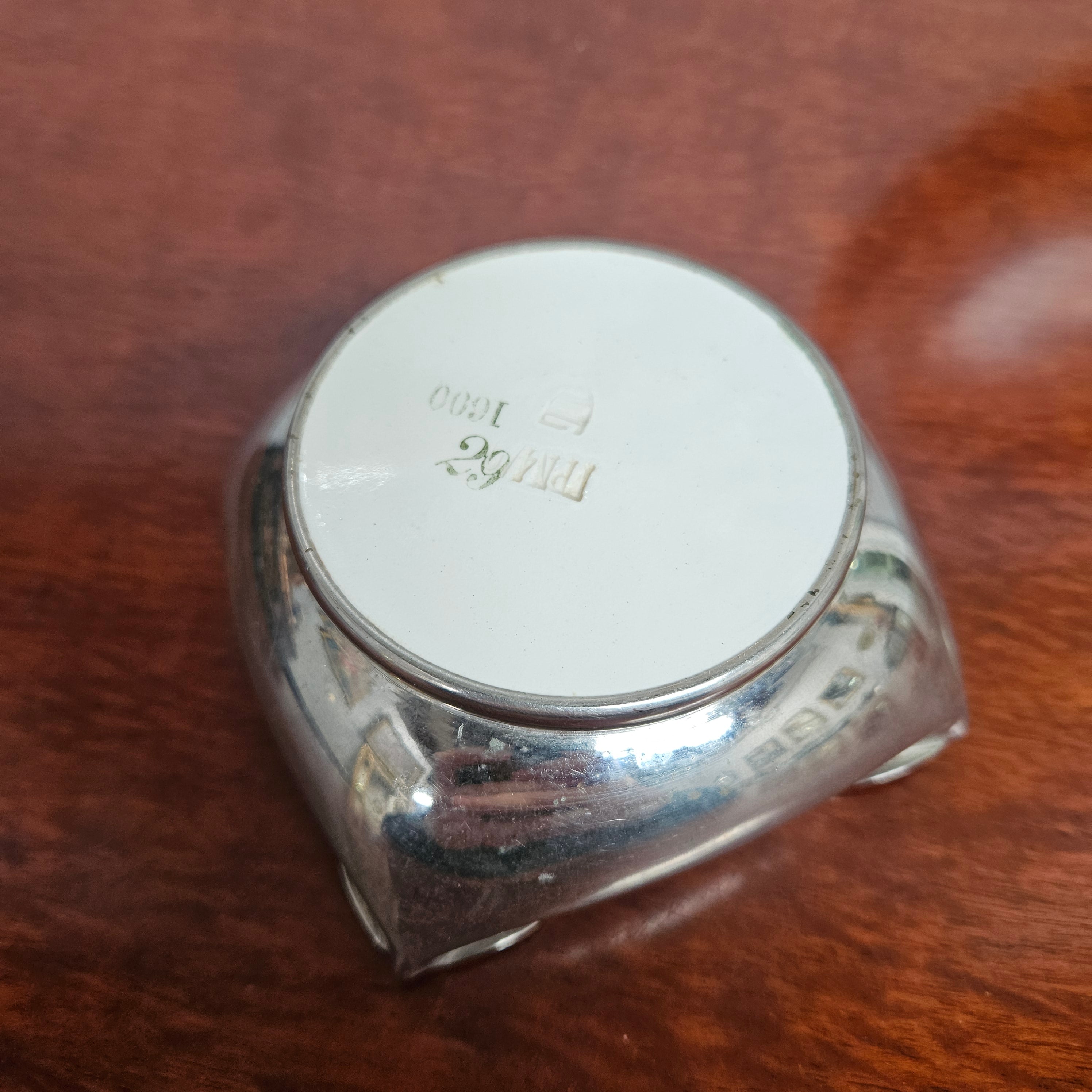 Vintage Art Deco Silver Plate & Ceramic Bon Bon Dish