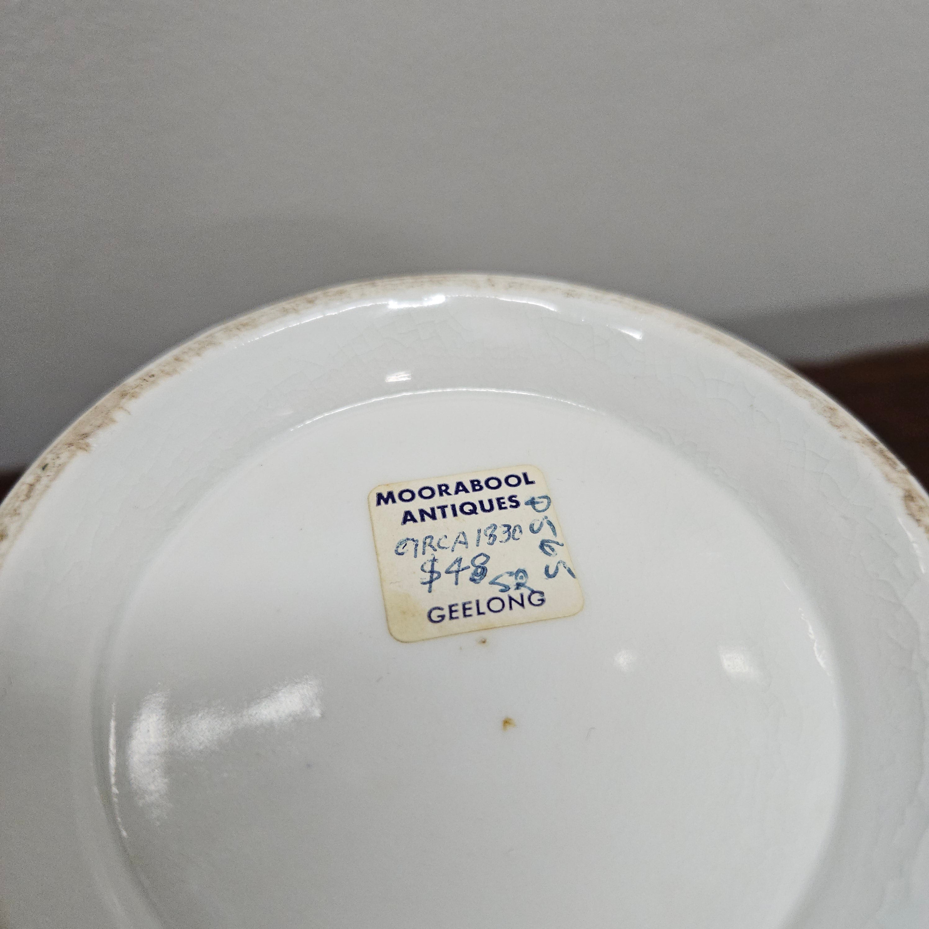 Large Hand Painted Early 19th Century Bowl A/F | Antique & Vintage | Moonee Ponds Antiques | Australia Wide Delivery