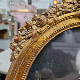 Oval Lady Portrait in Reproduction Gilt Frame