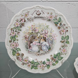 Vintage Set of 4 Seasons Brambly Plates