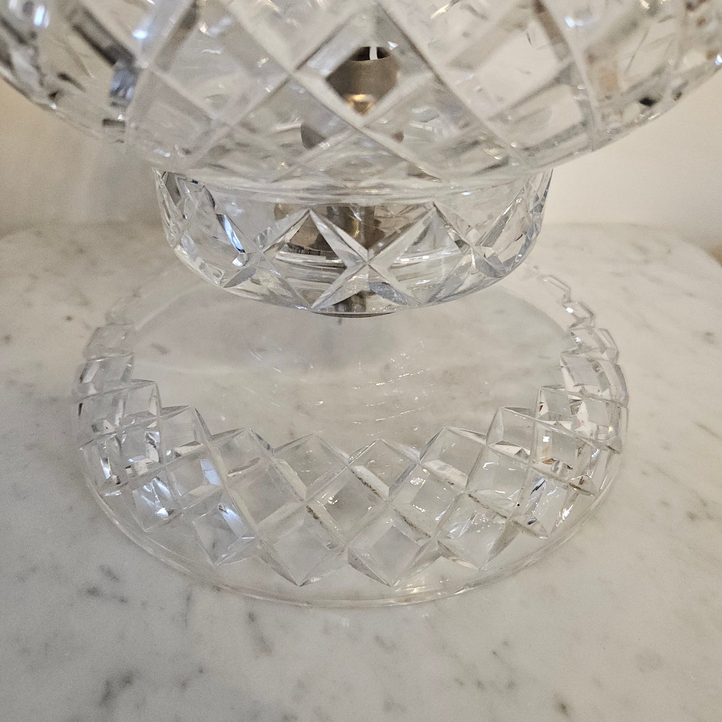 Vintage Art Deco Bohemian Crystal Table Lamp