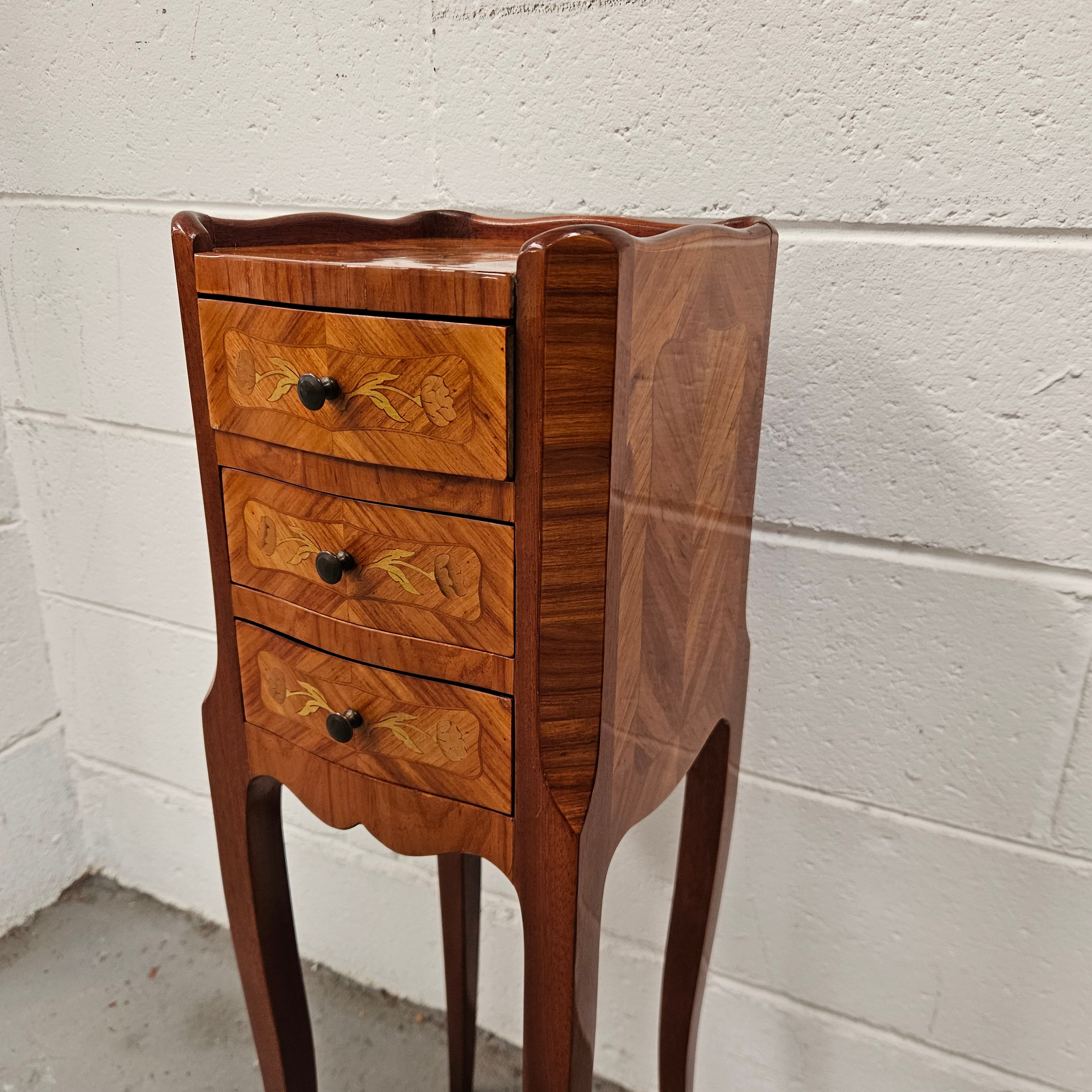Petite Marquetry Inlaid Louis XV Style Lamp Table | Antique & Vintage | Moonee Ponds Antiques | Australia Wide