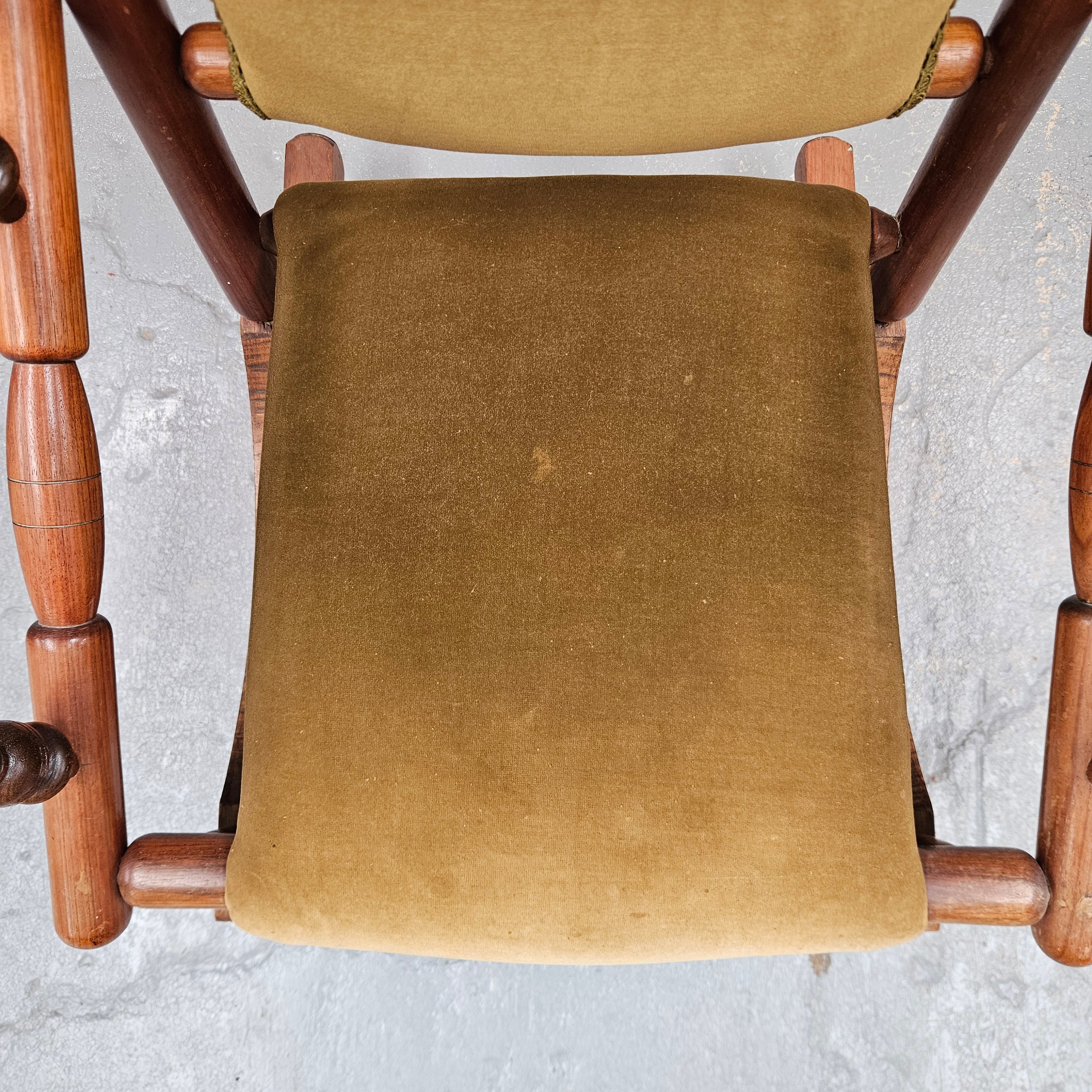 Edwardian Walnut Upholstered Rocking Chair | Antique & Vintage | Moonee Ponds Antiques | Australia Wide Delivery