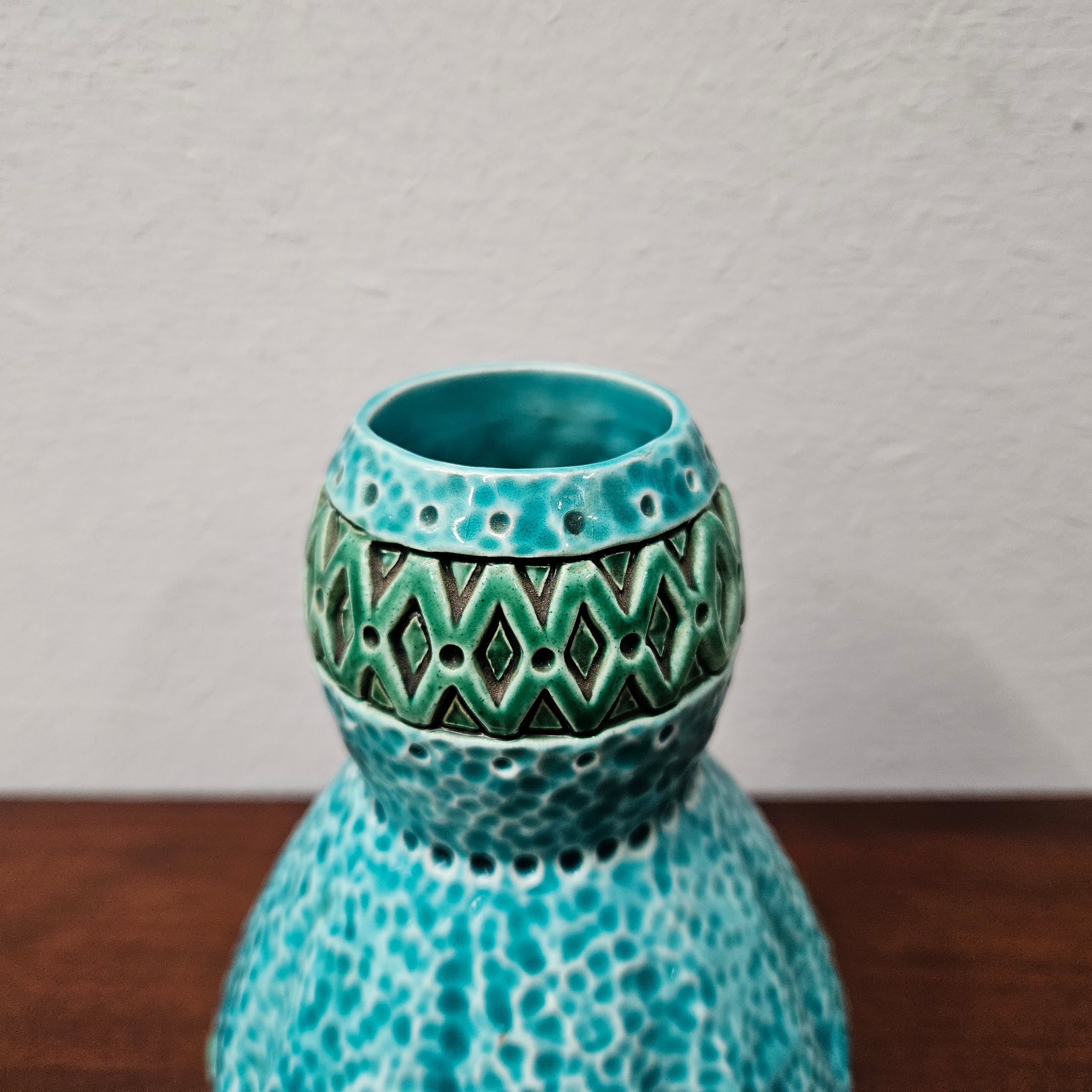 Lovely Blue/Green Austria Vase | Antique & Vintage | Moonee Ponds Antiques | Australia Wide Delivery