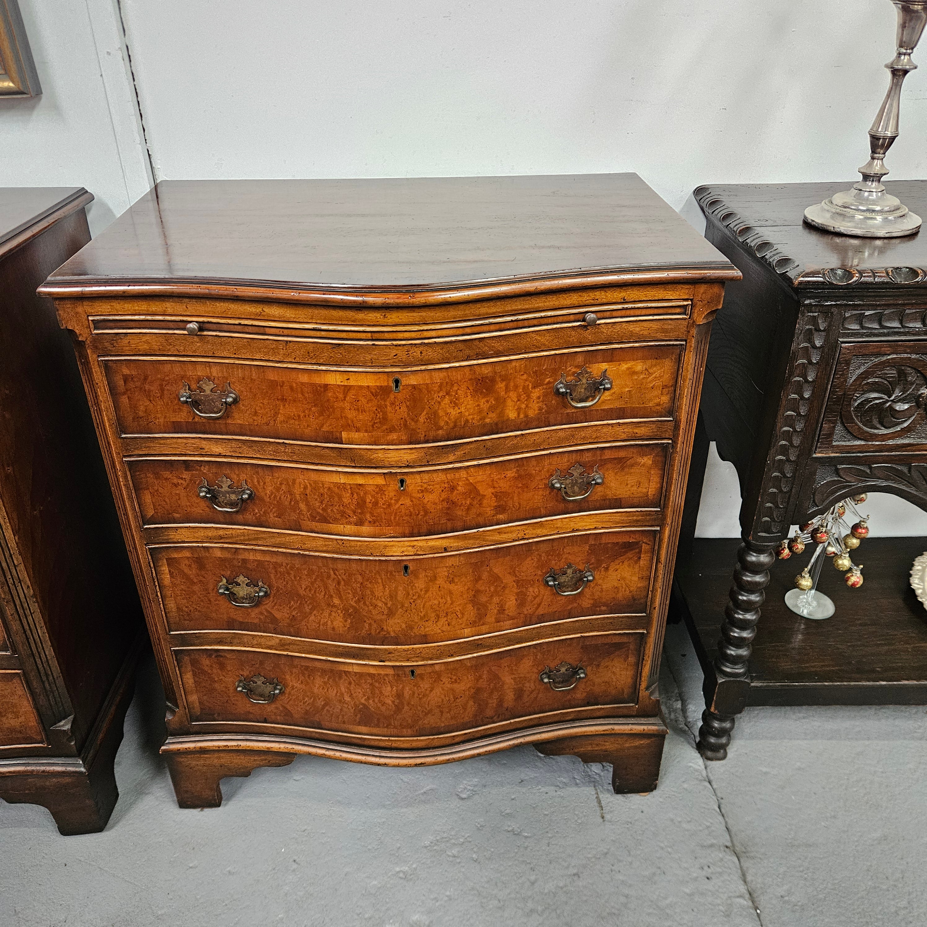 Pair of Georgian Style Chest of Drawers With Four Drawers & a Pull-Out | Antique & Vintage | Moonee Ponds Antiques | Australia Wide Delivery