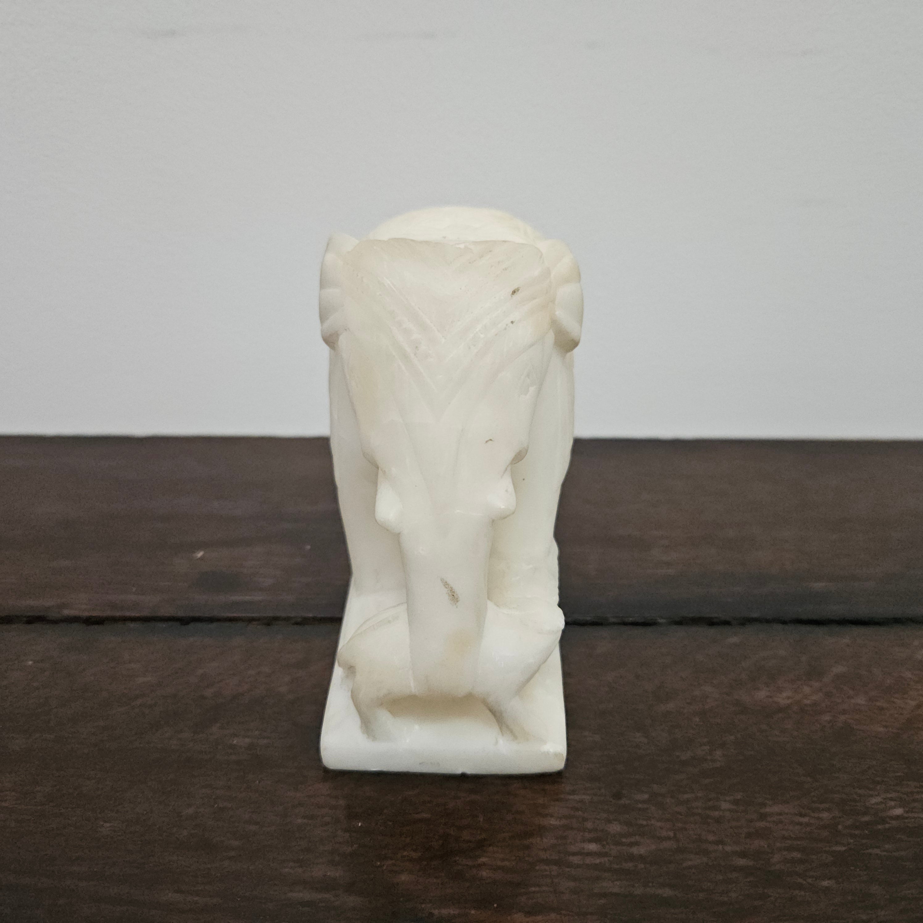 Vintage Hand Carved Indian Alabaster Elephant | Antique & Vintage | Moonee Ponds Antiques | Australia Wide Delivery