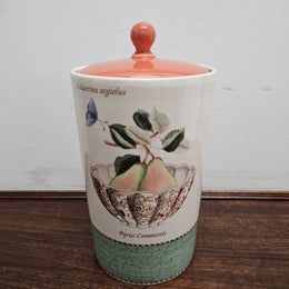 Vintage Sarah's Garden Large Storage Jar With Lid