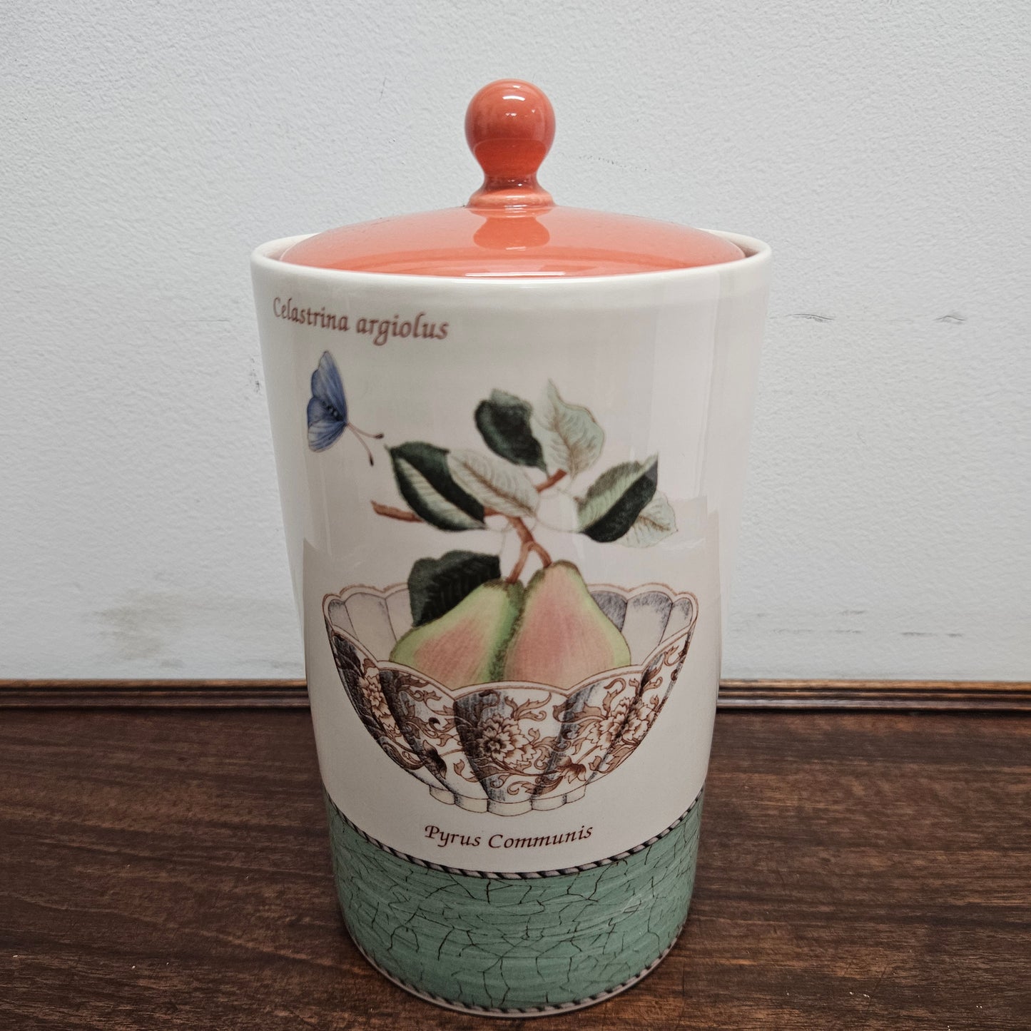 Vintage Sarah's Garden Large Storage Jar With Lid
