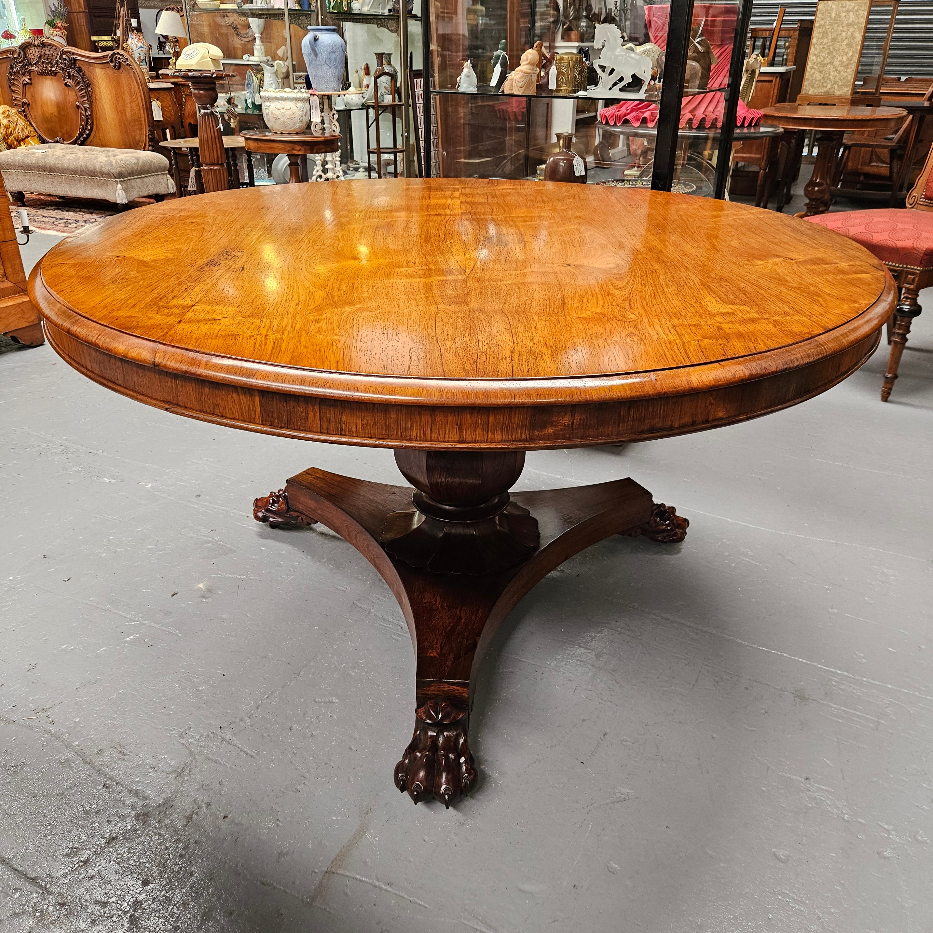 Antique Late Regency Rosewood Circular Dining Table | Antique & Vintage | Moonee Ponds Antiques | Australia Wide Delivery