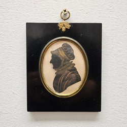 Early 19th Century Regency Period Silhouette Woman in Cap | Antique & Vintage | Moonee Ponds Antiques | Australia Wide Delivery