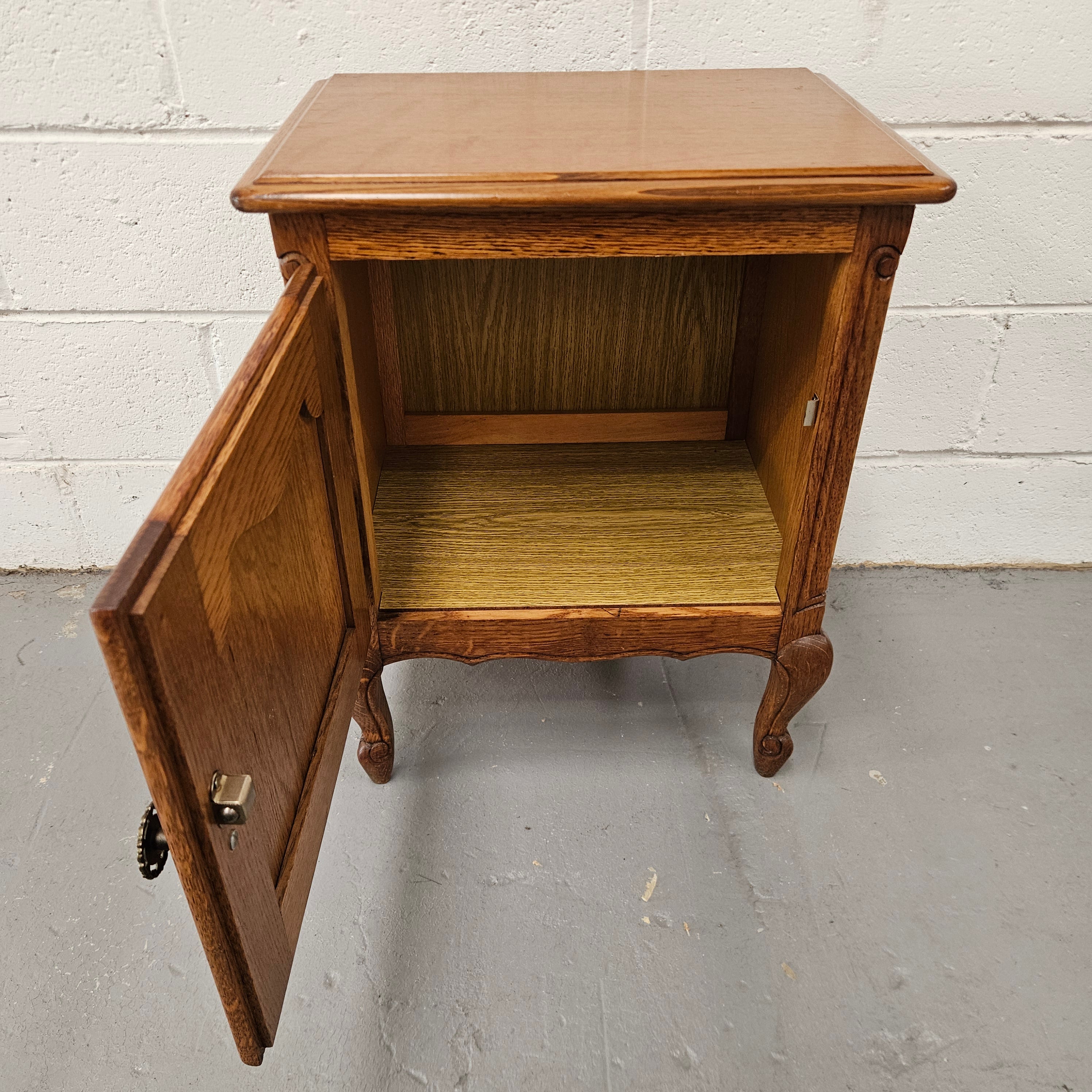 French Oak Louis XV Style Single Bedside