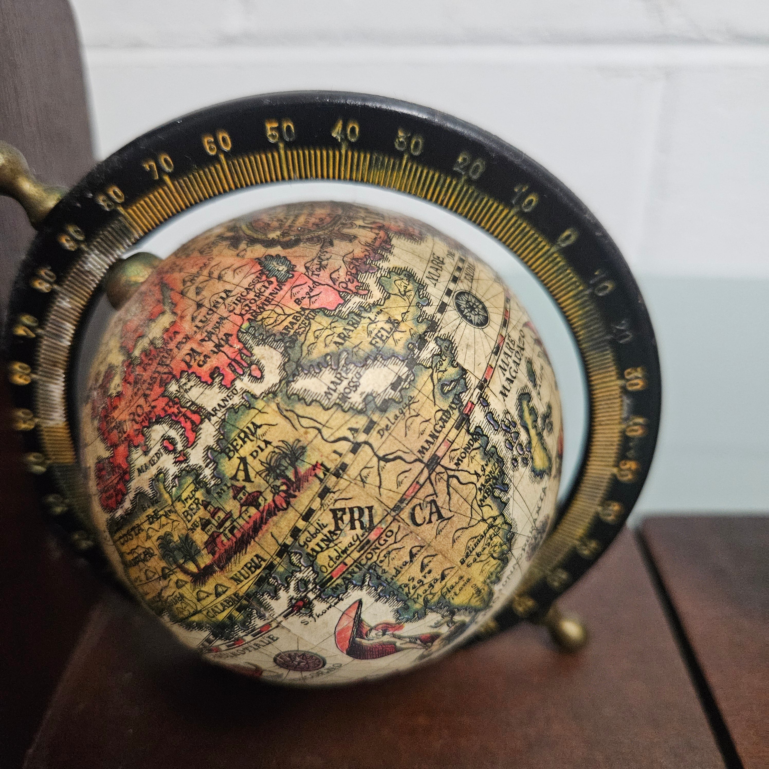 Pair of Vintage World Globe Bookends | Antique & Vintage | Moonee Ponds Antiques | Australia Wide Delivery