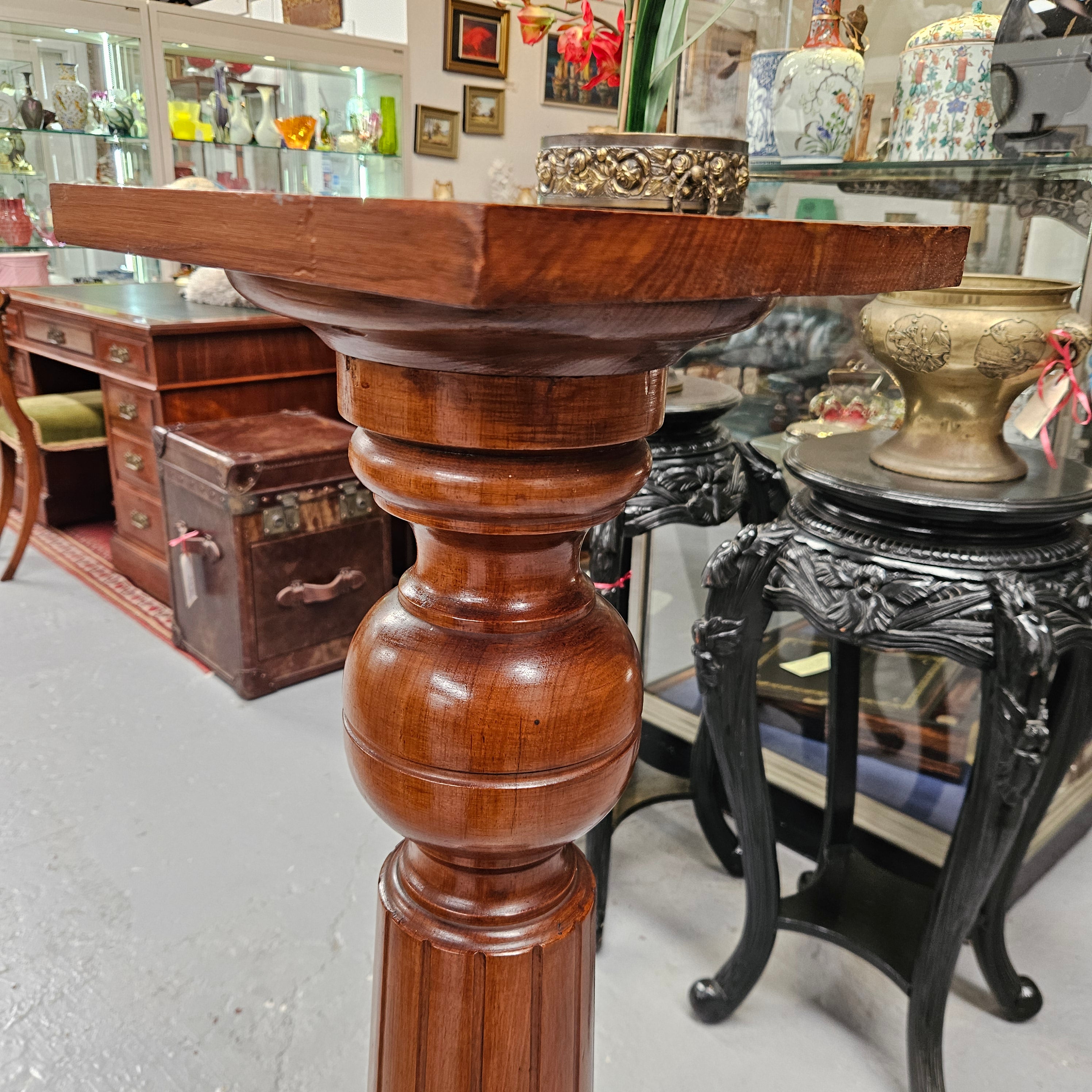 Vintage Mahogany Pedestal | Antique & Vintage | Moonee Ponds Antiques | Australia Wide