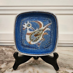 Denmark Blue Bowl Depicting Bird | Antique & Vintage | Moonee Ponds Antiques | Australia Wide Delivery